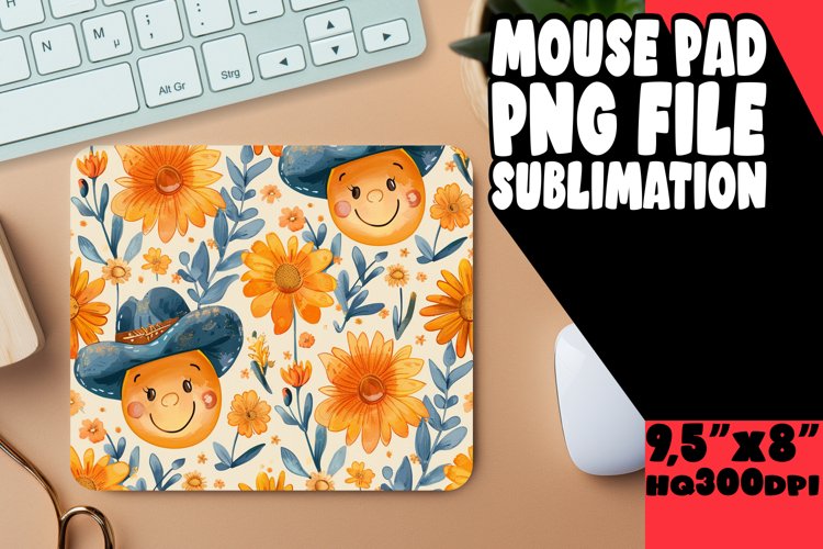 Retro Watercolor Flower Earring Sublimation PNG