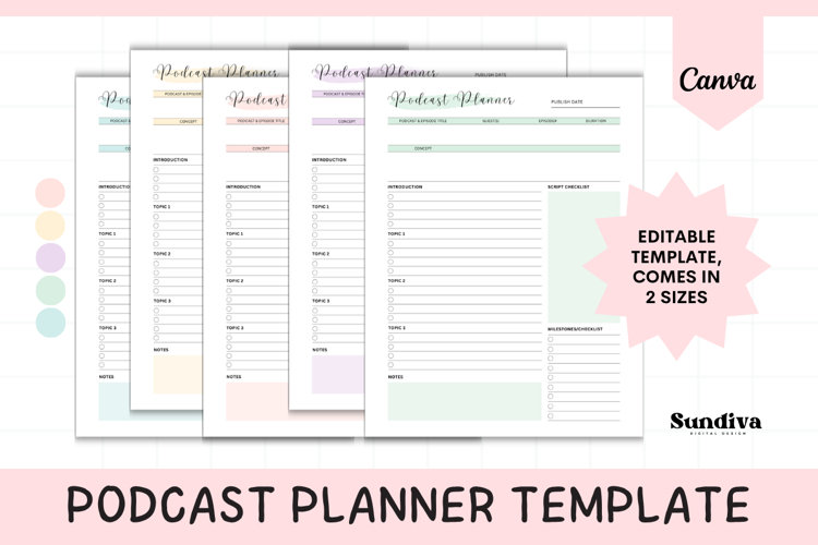 Podcast Planner Editable Template 2