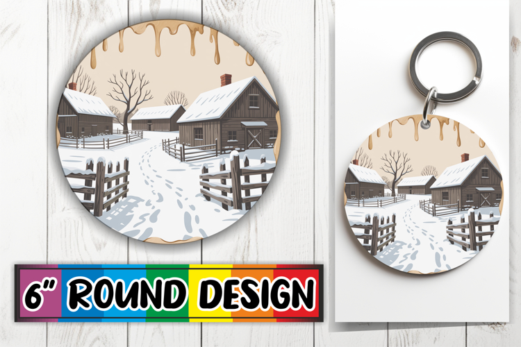 Sweet Circle Car Coaster Design, Winter