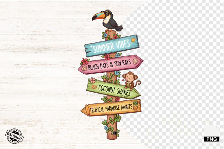 Summer Tropical Signspots Png Sublimation - Summer Clipart