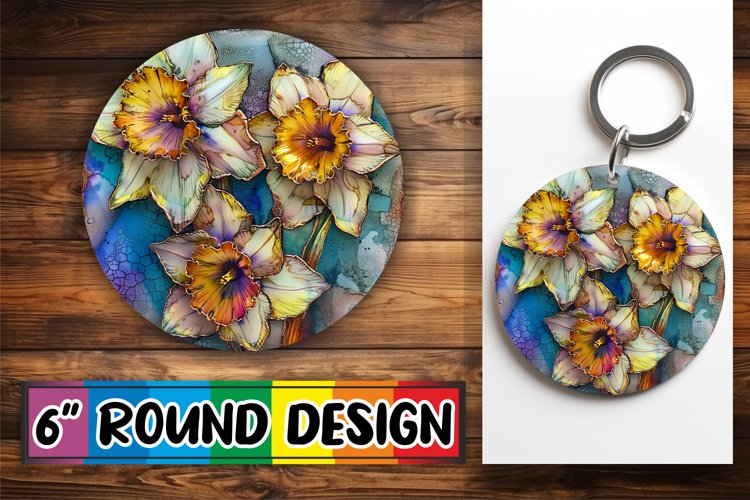 Sparkling 3D Bloom Sublimation Pendants