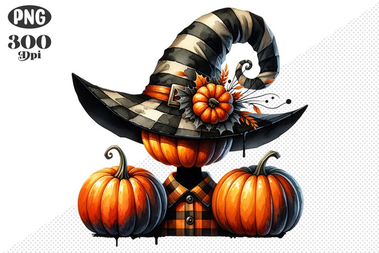 Halloween Pumpkin Sublimation - Clipart PNG Design