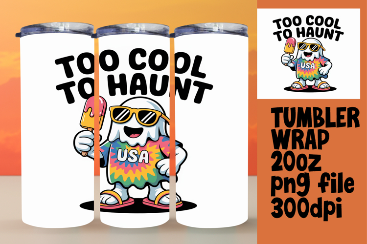 20oz Sublimation Design Download , Funny Ghost