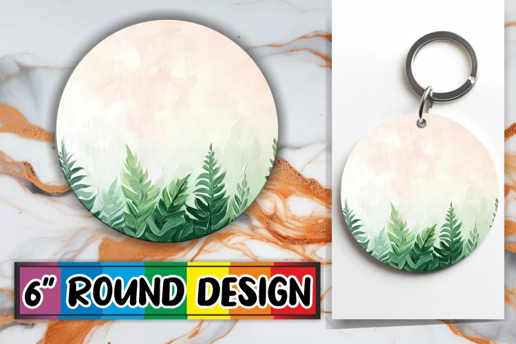 Spring Fling Circle: Whimsical Sublimation Keychain