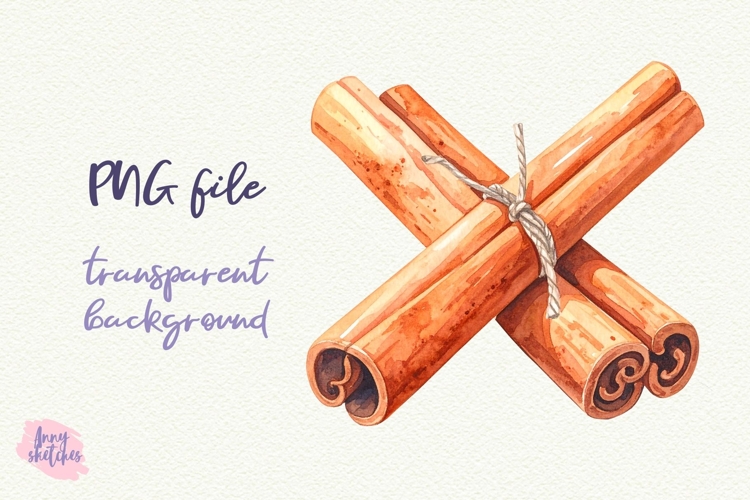 Cinnamon Sticks Sublimation PNG Baking Clipart