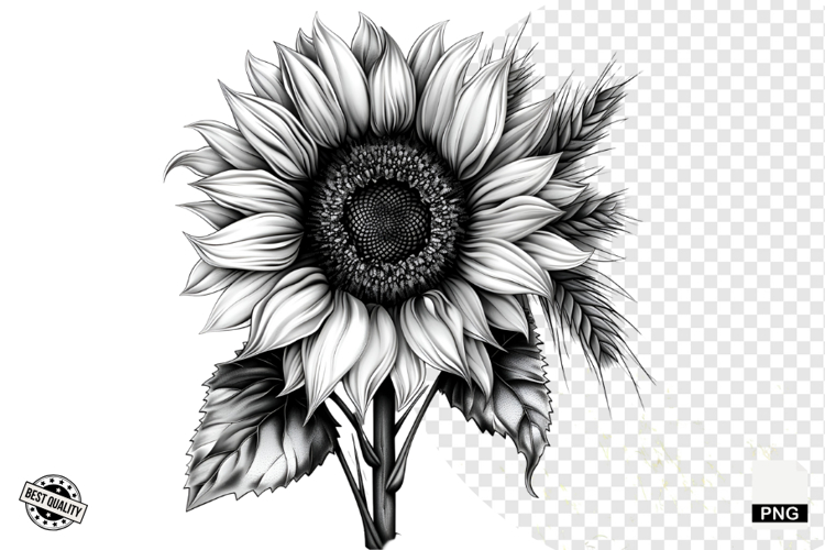 Black and White Halloween Autumn Clipart example image 1
