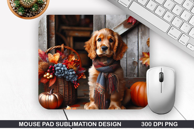 Halloween Dog Mouse Pad Sublimation, Halloween Mouse Pad PNG