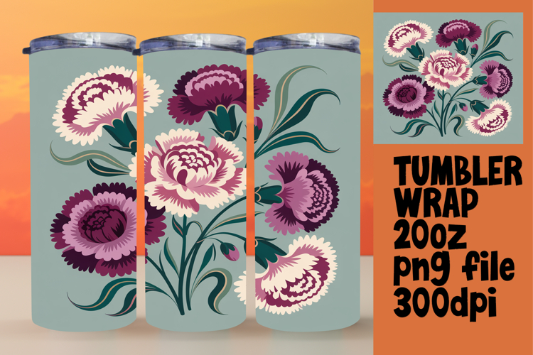 20oz Tumbler Graphics for Every Style , Flowers
