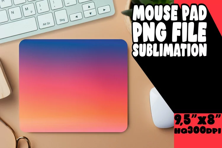 Colorful Gradient Mouse Pad for Sublimation Printing
