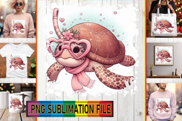 Whimsical PNG TSHIRT Gift Ideas, Turtle