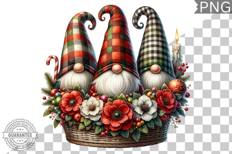 Christmas Gnome Sublimation - Clipart PNG Design