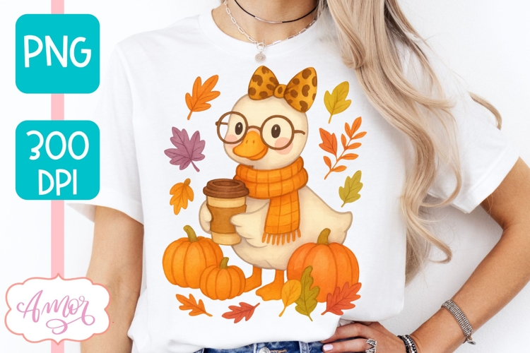 Cute goose sublimation PNG | Fall shirt sublimation design