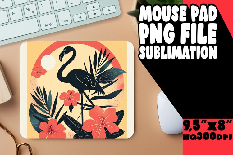 Tropical Tranquility Flamingo Mouse Pads example image 1
