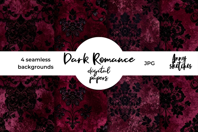Burgundy Lace Background Smut Dark Romance Seamless Pattern