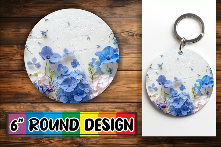 Spring Sensation Design Circle - Sublimation Charm Round