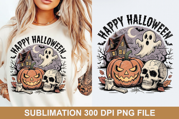 Happy Halloween Sublimation - Halloween PNG Design
