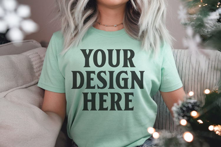 Bay Comfort Colors 1717 Christmas Shirt Mockup, Cozy Mockup