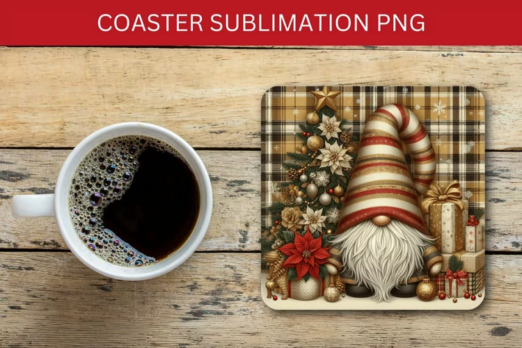 square coaster - gnome