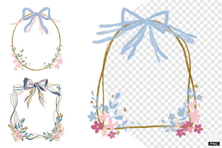 Wedding Coquette Frames PNG