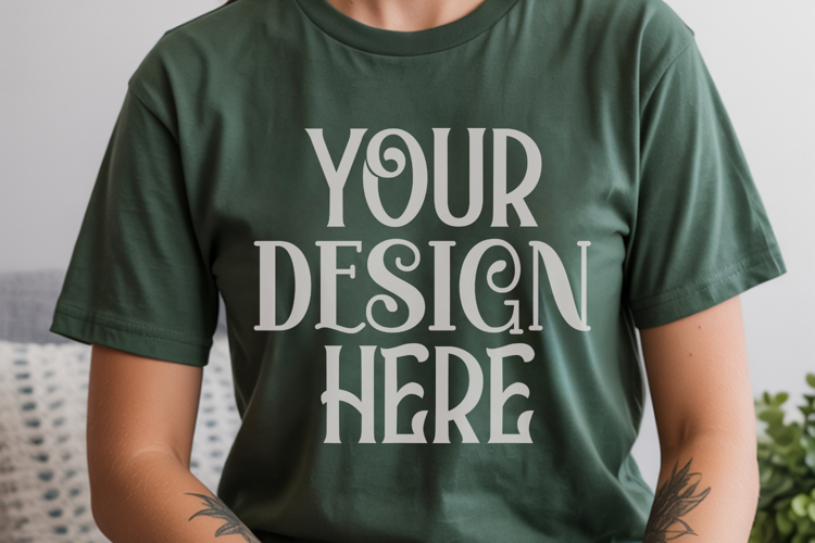 Moss Comfort Colors 1717 Christmas Mockup, CC 1717Comfort Co