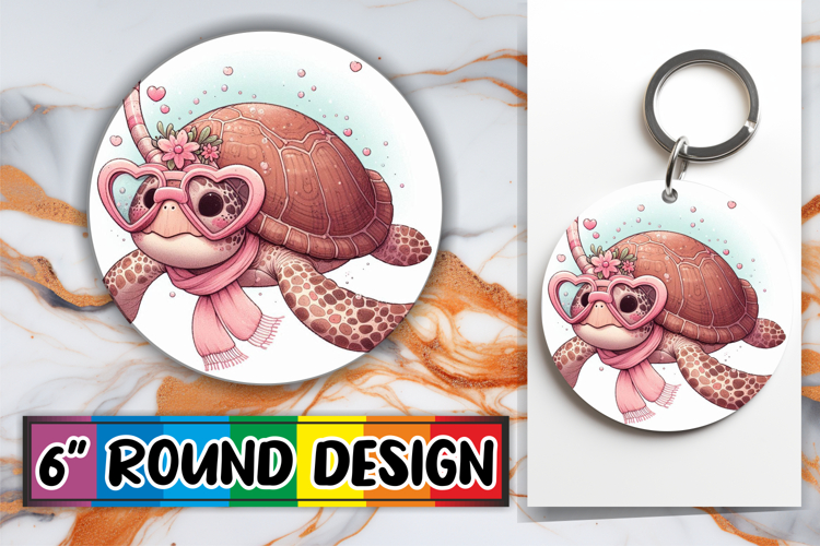 Luminous Ornaments Round Design, Turtle