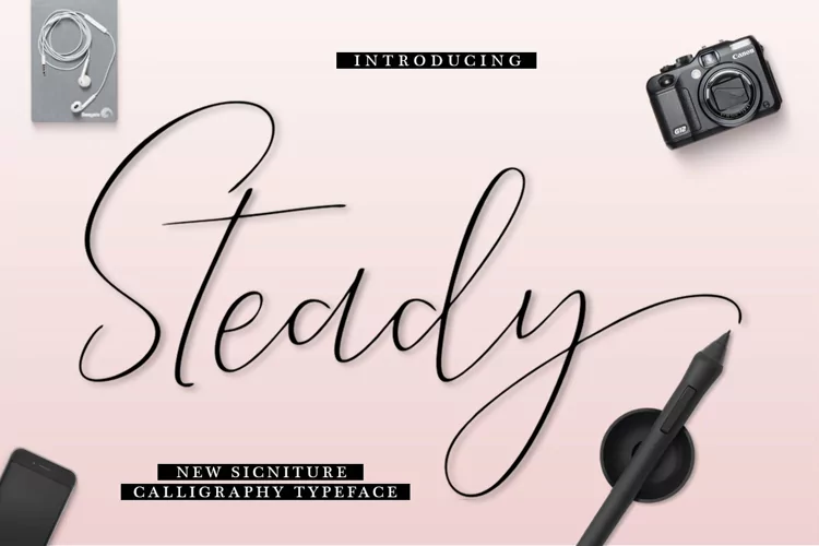 Steady - A Signature Calligraphy Script Font