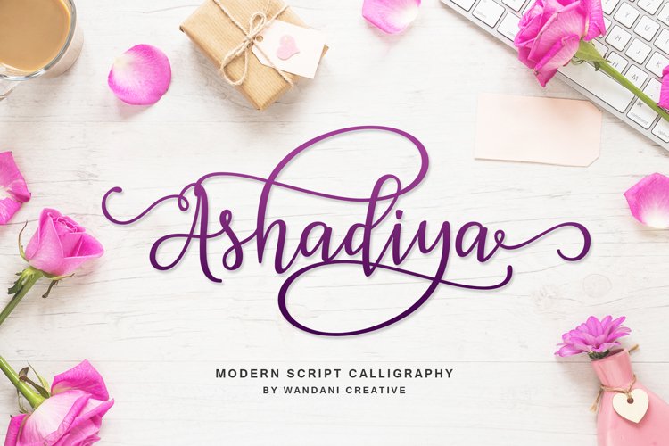 Ashadiya | Modern Calligraphy Font example image 1