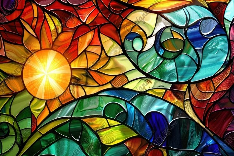 Stained Glass Texture Image 15