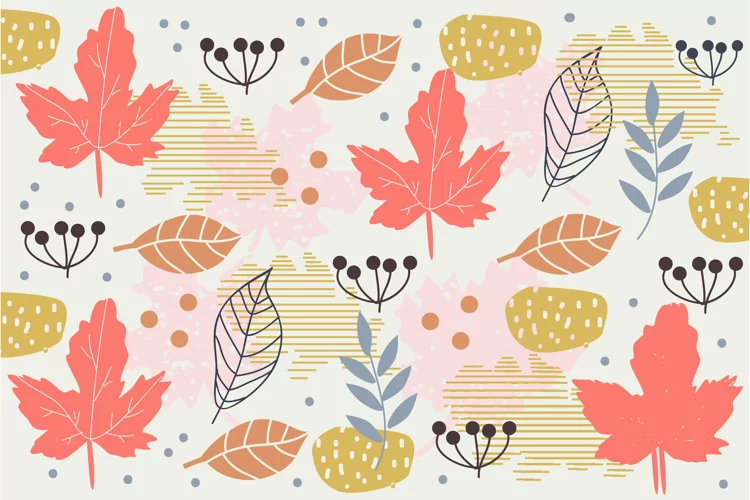 Flat Autumn Leaves Background