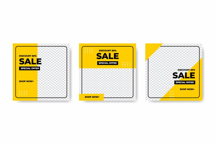 Modern Social Media banner template can be edited. example image 1