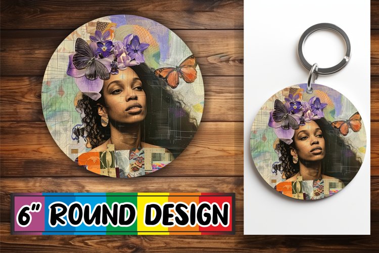 Black Woman Abstract Artistic Wrap Tumbler Sublimation PNG example image 1