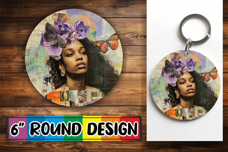Black Woman Abstract Artistic Wrap Tumbler Sublimation PNG
