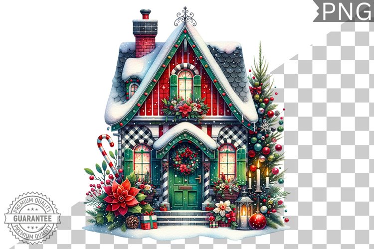 Christmas House Sublimation - Clipart PNG Design