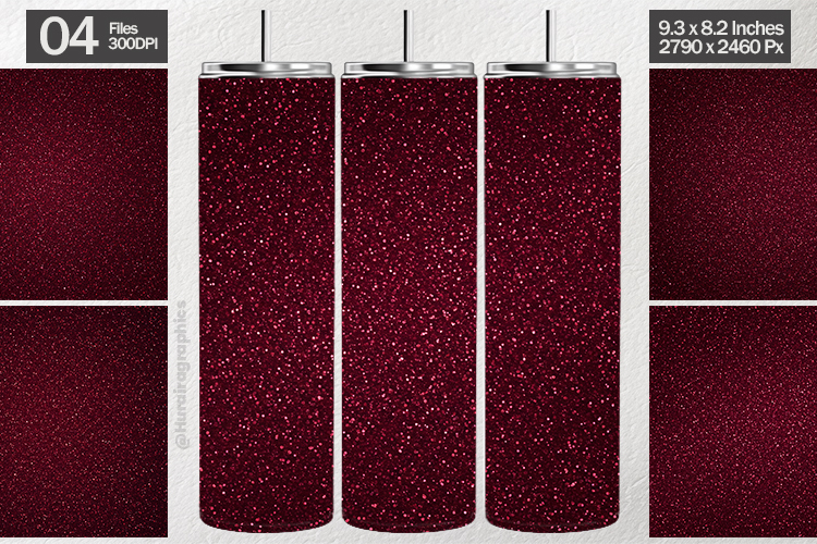 Maroon Glitter Tumbler Wrap| Tumbler Sublimation