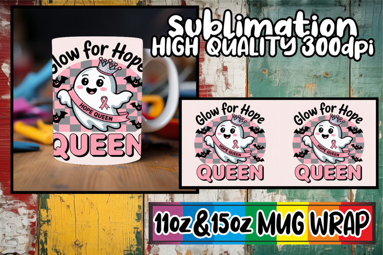 Beautiful sunsets sublimation mug wrap, Ghost Cancer