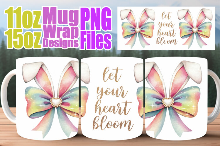 Timeless elegance sublimation print wrap, Easter Bow example image 1