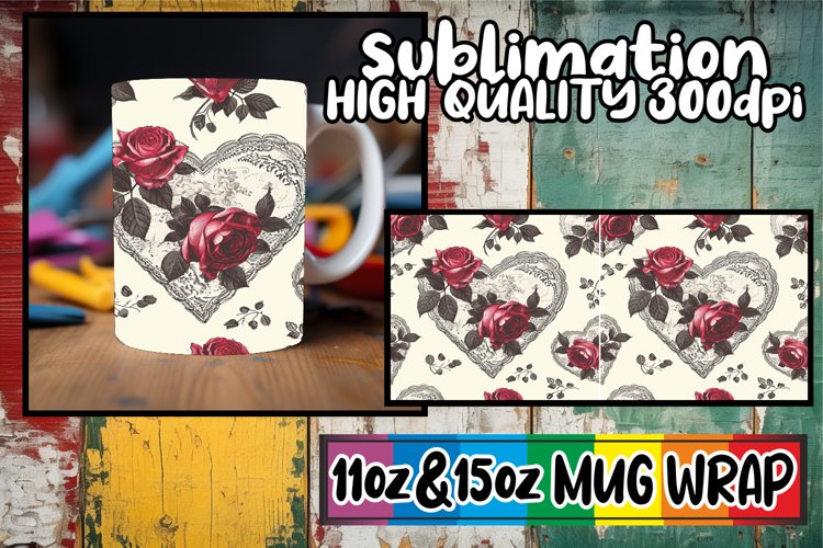 Patterned Love Mugs - Valentines example image 1