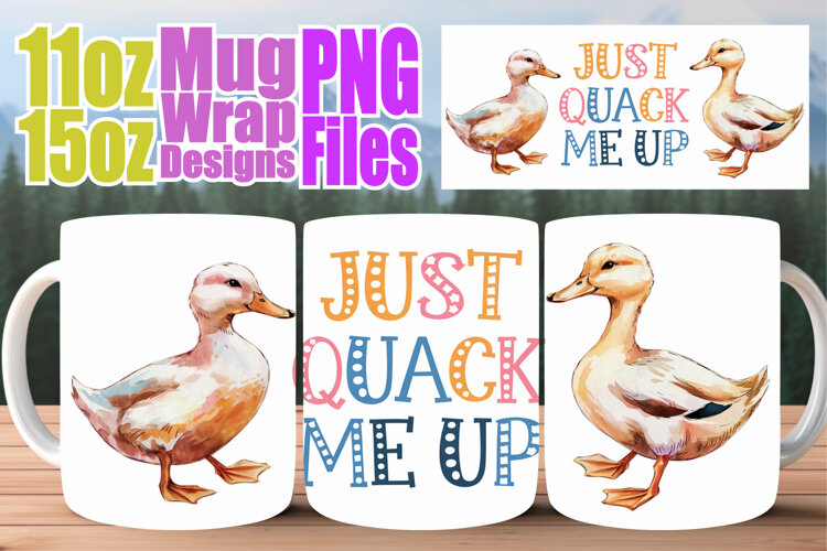Sweet mornings 11oz 15oz mug wrap, Funny Animals example image 1