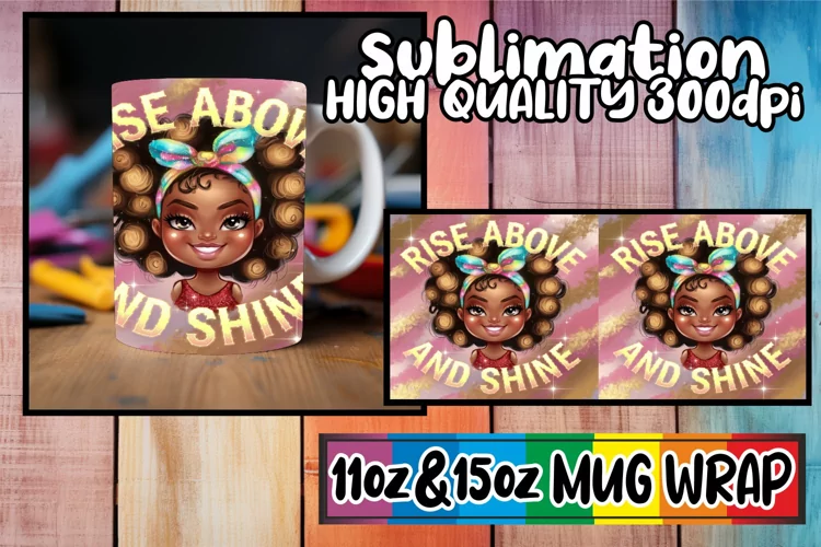 Beautiful day sublimation 11oz 15oz mug wrap, Woman