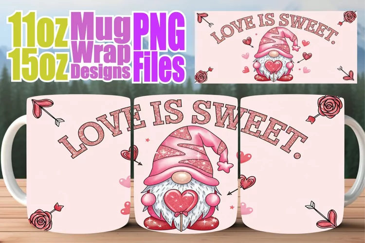 Gentle breezes 11oz 15oz mug wrap, Valentines