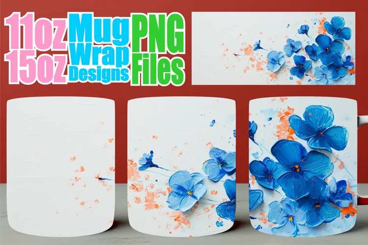 Whimsical Petal Cup Wrap: Spring Sublimation Charm