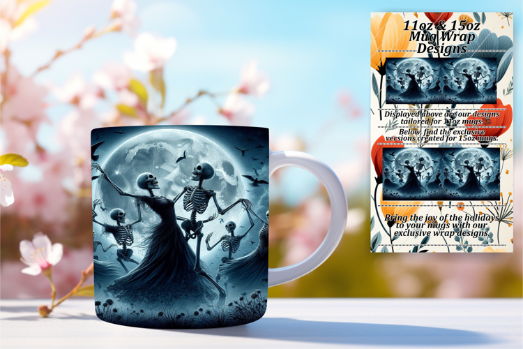 Artful 11oz Mug Wrap Png Artwork , Horror Halloween