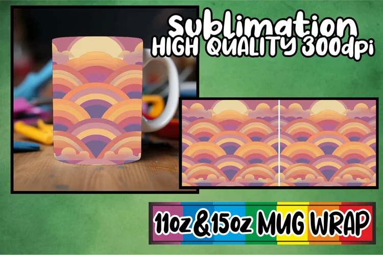 Spring Abstract Artistic Mug Wrap Sublimation 11oz 15oz
