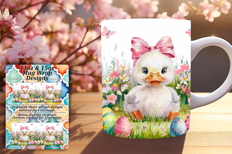Fun 11oz Mug Wrap Png Design , Cute Easter