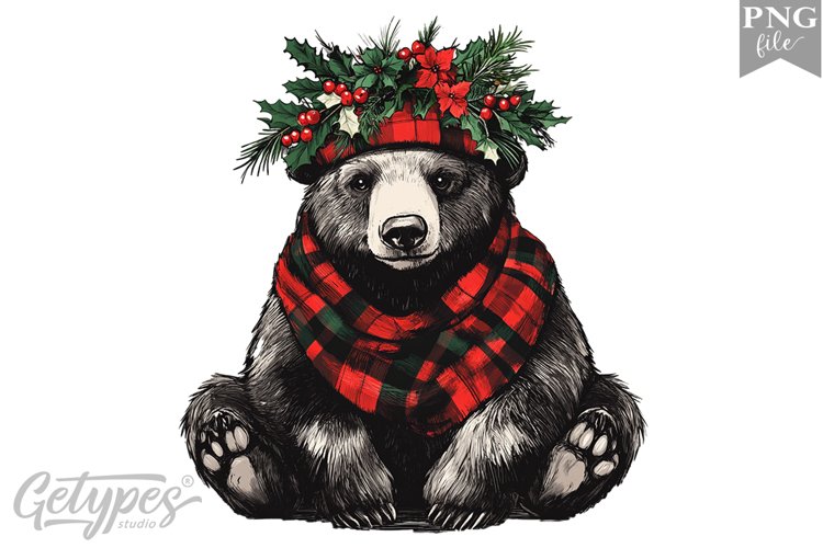 Christmas Bear Clipart Image 6