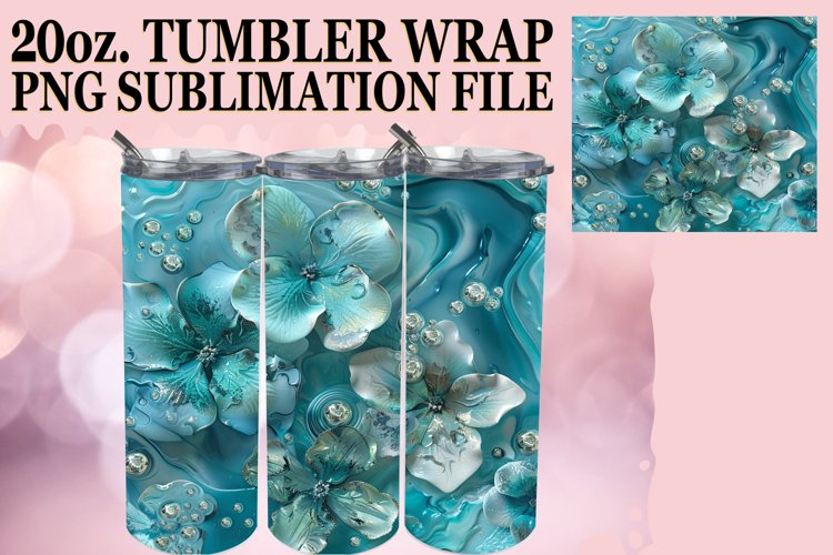 Spring Garden Symphony Tumbler Wrap Design Vibrant 20oz