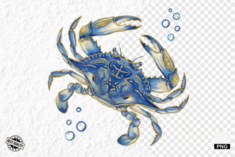 Coastal Glitter Crab PNG Clipart