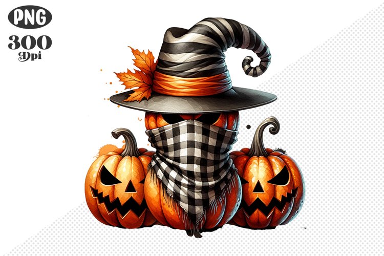 Halloween Pumpkins Sublimation - Clipart PNG Design