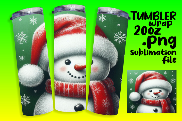 ELEGANT PNG for 20oz Tumbler , Snowman