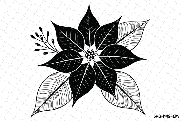 Christmas Poinsettia Svg | Christmas Svg | Svg Cut Files